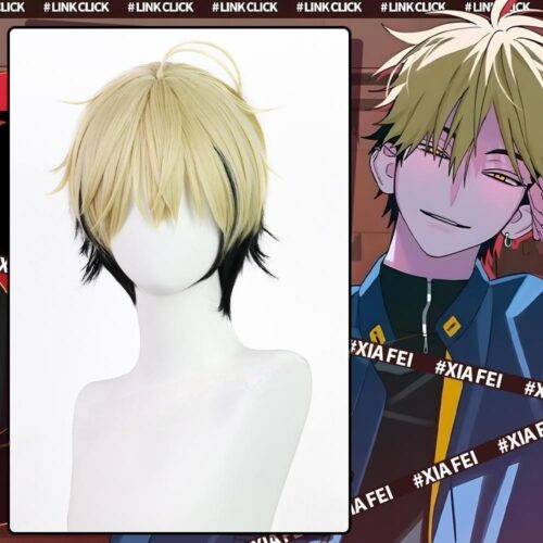 Cosplay Wig Compatible with Link Click Xia Fei Character Wig Halloween props Suitable for role-playing Heat Resistant Stylable Multiple Bright Colors Gift for Comic Exhibition Enthusiasts Holiday