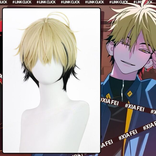 Cosplay Wig Compatible with Link Click Xia Fei Character Wig Halloween props Suitable for role-playing Heat Resistant Stylable Multiple Bright Colors Gift for Comic Exhibition Enthusiasts Holiday