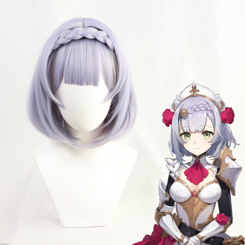 Cosplay Wig Genshin impact Noelle Character Wig Halloween props Suitable for role-playing Heat Resistant Stylable Multiple Bright Colors Gift for Comic Exhibition Enthusiasts Holiday