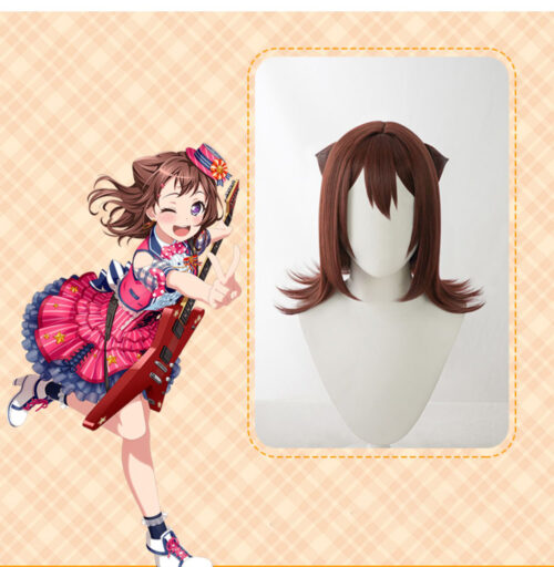 Cosplay Wig Compatible with BanG Dream! Toyama Kasumi Character Wig Halloween props Suitable for role-playing Heat Resistant Stylable Multiple Bright Colors Gift for Comic Exhibition Enthusiasts Holiday