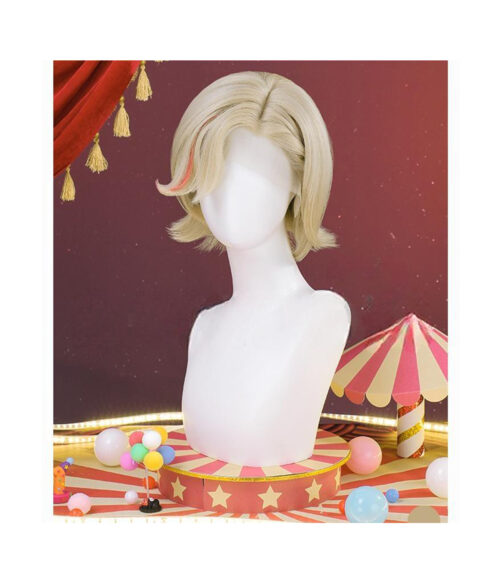 Cosplay Wig Genshin impact Lyney Character Wig Halloween props Suitable for role-playing Heat Resistant Stylable Multiple Bright Colors Gift for Comic Exhibition Enthusiasts Holiday