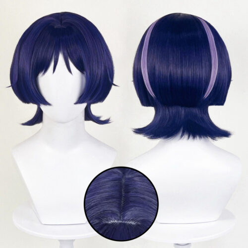 Cosplay Wig Genshin impact Kunikuzushi→Wanderer Character Wig Halloween props Suitable for role-playing Heat Resistant Stylable Multiple Bright Colors Gift for Comic Exhibition Enthusiasts Holiday