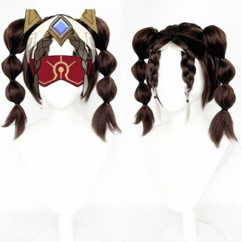 Cosplay Wig Genshin impact The Eremites Character Wig Halloween props Suitable for role-playing Heat Resistant Stylable Multiple Bright Colors Gift for Comic Exhibition Enthusiasts Holiday