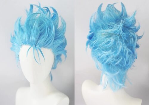 Cosplay Wig Compatible with BLEACH Grimmjow Jeagerjaques Character Wig Halloween props Suitable for role-playing Heat Resistant Stylable Multiple Bright Colors Gift for Comic Exhibition Enthusiasts Holiday