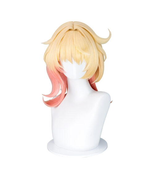 Cosplay Wig Genshin impact Emilie Character Wig Halloween props Suitable for role-playing Heat Resistant Stylable Multiple Bright Colors Gift for Comic Exhibition Enthusiasts Holiday