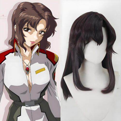 Cosplay Wig Mobile Suit Murrue Ramius Character Wig Halloween props Suitable for role-playing Heat Resistant Stylable Multiple Bright Colors Gift for Comic Exhibition Enthusiasts Holiday