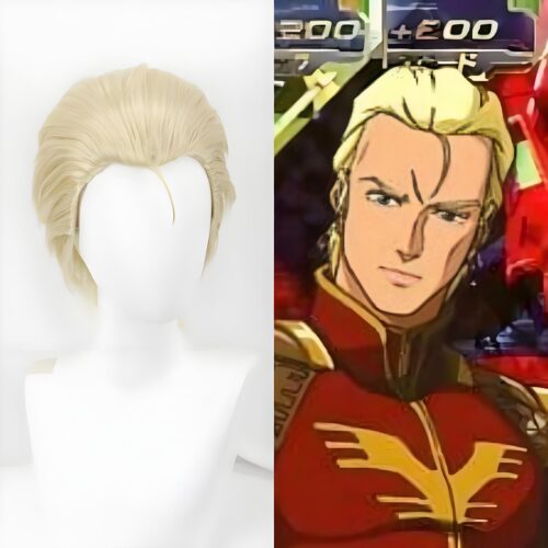 Cosplay Wig Mobile Suit Char Aznable Character Wig Halloween props Suitable for role-playing Heat Resistant Stylable Multiple Bright Colors Gift for Comic Exhibition Enthusiasts Holiday