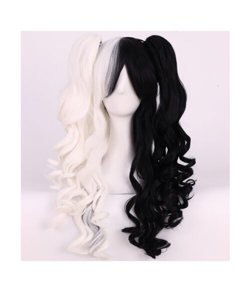 Cosplay Wig Compatible with Danganronpa Monokuma Character Wig Halloween props Suitable for role-playing Heat Resistant Stylable Multiple Bright Colors Gift for Comic Exhibition Enthusiasts Holiday