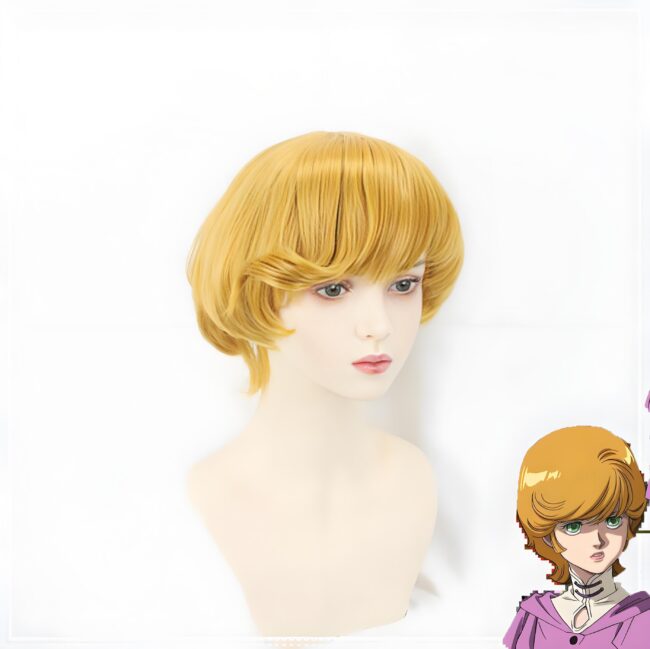 Cosplay Wig Mobile Suit Mineva Lao Zabi Character Wig Halloween props Suitable for role-playing Heat Resistant Stylable Multiple Bright Colors Gift for Comic Exhibition Enthusiasts Holiday