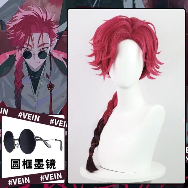 Cosplay Wig Compatible with Link Click Vein Character Wig Halloween props Suitable for role-playing Heat Resistant Stylable Multiple Bright Colors Gift for Comic Exhibition Enthusiasts Holiday
