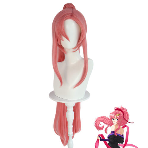 Cosplay Wig Mobile Suit Lacus Clyne Character Wig Halloween props Suitable for role-playing Heat Resistant Stylable Multiple Bright Colors Gift for Comic Exhibition Enthusiasts Holiday
