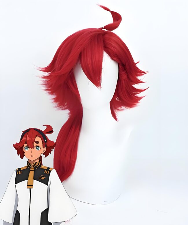 Cosplay Wig Compatible with Mobile Suit 水星的魔女 Character Wig Halloween props Suitable for role-playing Heat Resistant Stylable Multiple Bright Colors Gift for Comic Exhibition Enthusiasts Holiday
