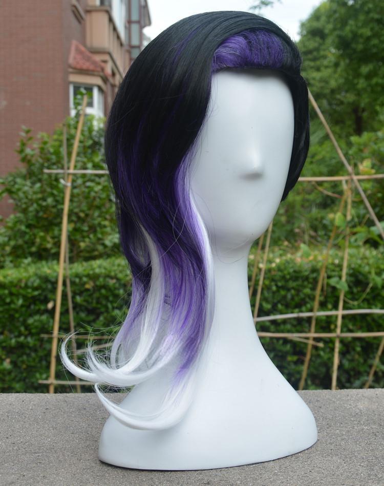 Cosplay Wig Compatible with Overwatch Sombra Character Wig Halloween props Suitable for role-playing Heat Resistant Stylable Multiple Bright Colors Gift for Comic Exhibition Enthusiasts Holiday - Image 5