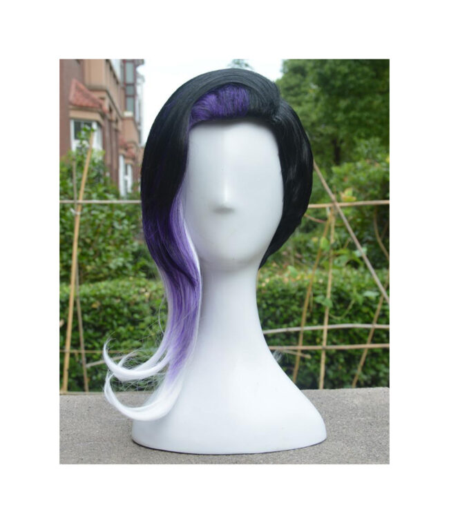 Cosplay Wig Compatible with Overwatch Sombra Character Wig Halloween props Suitable for role-playing Heat Resistant Stylable Multiple Bright Colors Gift for Comic Exhibition Enthusiasts Holiday
