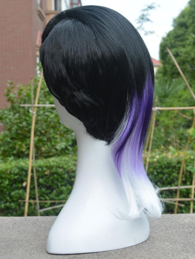 Cosplay Wig Compatible with Overwatch Sombra Character Wig Halloween props Suitable for role-playing Heat Resistant Stylable Multiple Bright Colors Gift for Comic Exhibition Enthusiasts Holiday - Image 3