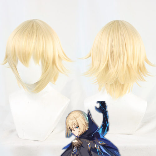 Cosplay Wig Genshin impact Dainsleif Character Wig Halloween props Suitable for role-playing Heat Resistant Stylable Multiple Bright Colors Gift for Comic Exhibition Enthusiasts Holiday