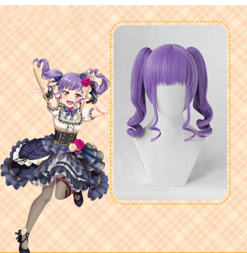 Cosplay Wig BanG Dream! Udagawa Ako Character Wig Halloween props Suitable for role-playing Heat Resistant Stylable Multiple Bright Colors Gift for Comic Exhibition Enthusiasts Holiday