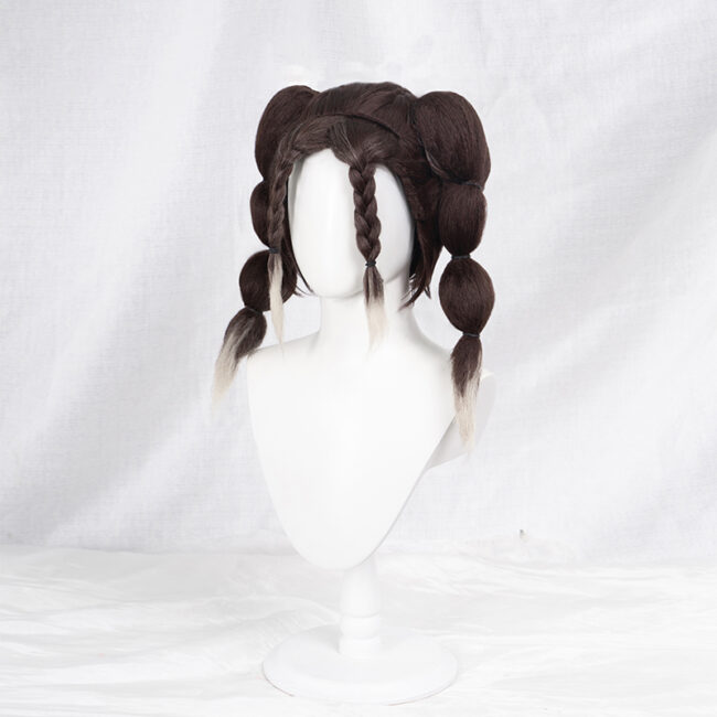 Cosplay Wig Genshin impact The Eremites Character Wig Halloween props Suitable for role-playing Heat Resistant Stylable Multiple Bright Colors Gift for Comic Exhibition Enthusiasts Holiday - Image 2