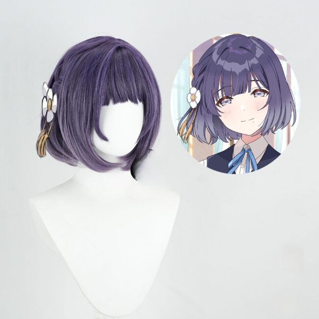 Cosplay Wig THE IDOLM@STER SHINY COLORS Hataya Misuzu Character Wig Halloween props Suitable for role-playing Heat Resistant Stylable Multiple Bright Colors Gift for Comic Exhibition Enthusiasts Holiday