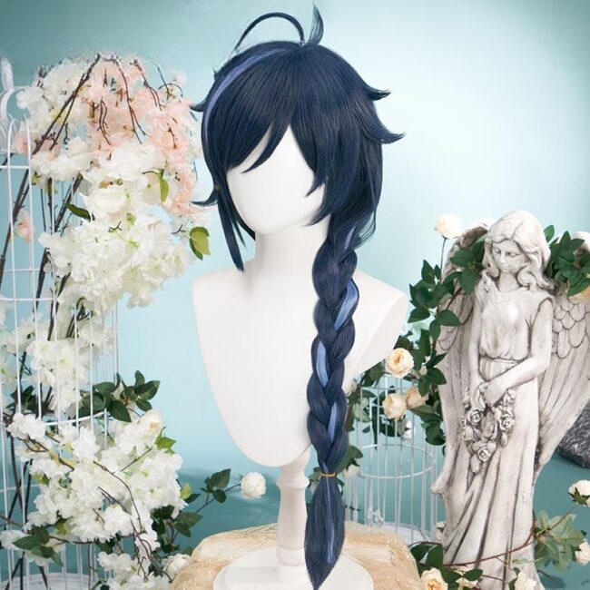 Cosplay Wig Genshin impact Kaeya Alberich Kaeya Character Wig Halloween props Suitable for role-playing Heat Resistant Stylable Multiple Bright Colors Gift for Comic Exhibition Enthusiasts Holiday - Image 2