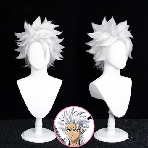 Cosplay Wig Compatible with BLEACH Hitsugaya Toushirou Character Wig Halloween props Suitable for role-playing Heat Resistant Stylable Multiple Bright Colors Gift for Comic Exhibition Enthusiasts Holiday