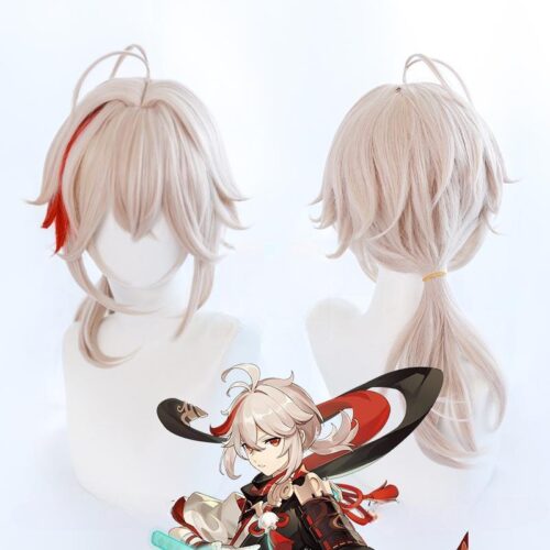 Cosplay Wig Genshin impact Kaedehara Kazuha Character Wig Halloween props Suitable for role-playing Heat Resistant Stylable Multiple Bright Colors Gift for Comic Exhibition Enthusiasts Holiday