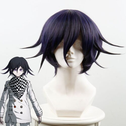 Cosplay Wig Compatible with Danganronpa Ōma Kokichi Character Wig Halloween props Suitable for role-playing Heat Resistant Stylable Multiple Bright Colors Gift for Comic Exhibition Enthusiasts Holiday
