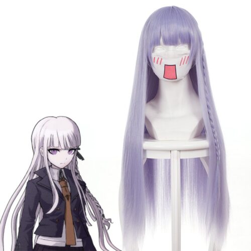 Cosplay Wig Compatible with Danganronpa Kirigiri Kyōko Character Wig Halloween props Suitable for role-playing Heat Resistant Stylable Multiple Bright Colors Gift for Comic Exhibition Enthusiasts Holiday