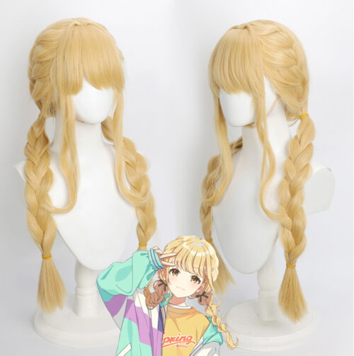 Cosplay Wig THE IDOLM@STER SHINY COLORS Fujita Kotone Character Wig Halloween props Suitable for role-playing Heat Resistant Stylable Multiple Bright Colors Gift for Comic Exhibition Enthusiasts Holiday