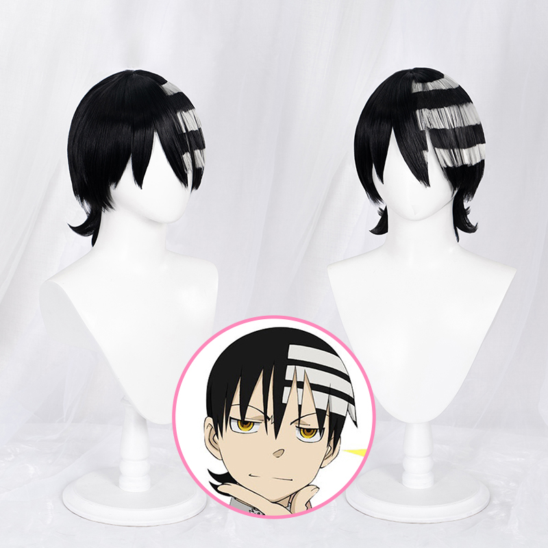 Cosplay Wig Compatible with BLEACH Death·The·Kid Character Wig Halloween props Suitable for role-playing Heat Resistant Stylable Multiple Bright Colors Gift for Comic Exhibition Enthusiasts Holiday