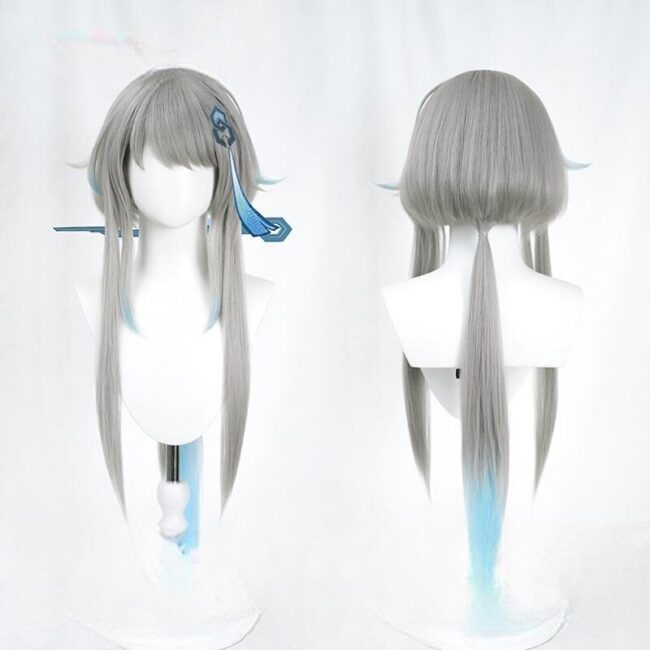 Cosplay Wig Genshin impact Guizhong Character Wig Halloween props Suitable for role-playing Heat Resistant Stylable Multiple Bright Colors Gift for Comic Exhibition Enthusiasts Holiday - Image 4