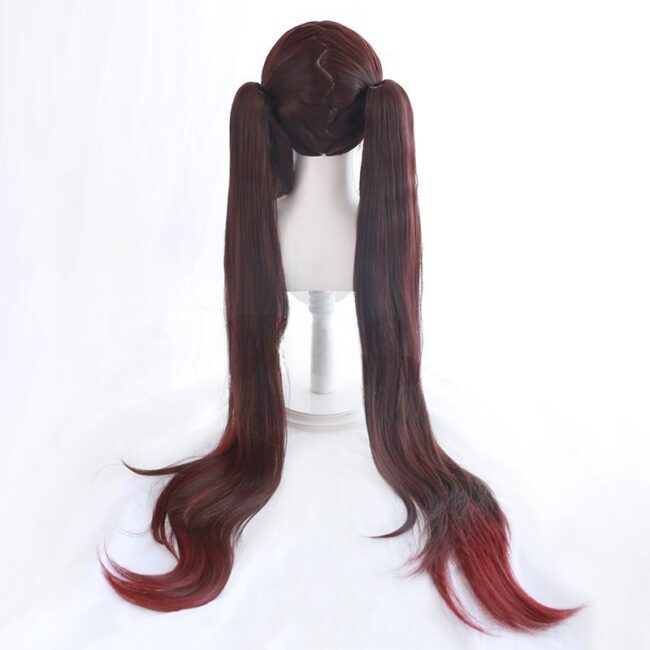 Cosplay Wig Genshin impact Hu Tao Character Wig Halloween props Suitable for role-playing Heat Resistant Stylable Multiple Bright Colors Gift for Comic Exhibition Enthusiasts Holiday - Image 4