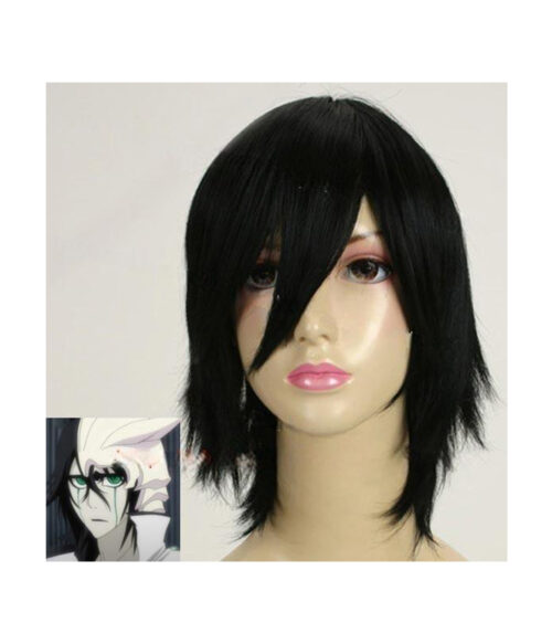 Cosplay Wig Compatible with BLEACH Ulquiorra·Cifer Character Wig Halloween props Suitable for role-playing Heat Resistant Stylable Multiple Bright Colors Gift for Comic Exhibition Enthusiasts Holiday