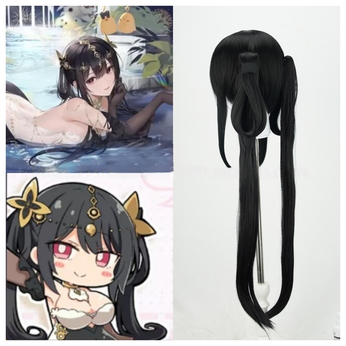 Cosplay Wig Compatible with Azur Lane ROC Chen Hai Character Wig Halloween props Suitable for role-playing Heat Resistant Stylable Multiple Bright Colors Gift for Comic Exhibition Enthusiasts Holiday - Image 2