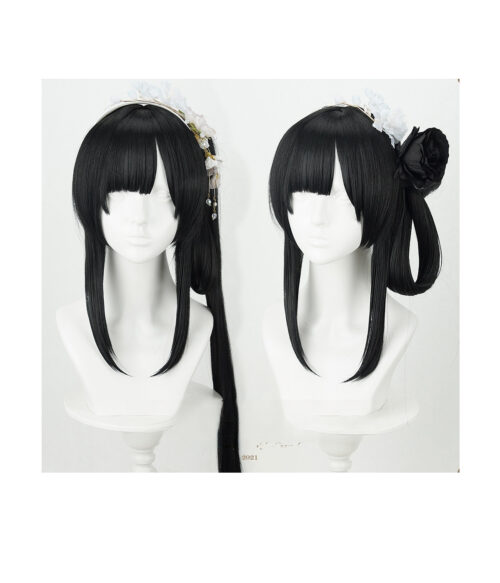 Cosplay Wig Compatible with Azur Lane ROC Chen Hai Character Wig Halloween props Suitable for role-playing Heat Resistant Stylable Multiple Bright Colors Gift for Comic Exhibition Enthusiasts Holiday