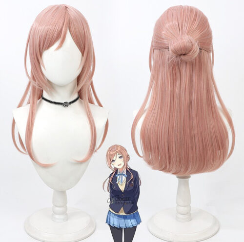 Cosplay Wig THE IDOLM@STER SHINY COLORS Himesaki Rinami Character Wig Halloween props Suitable for role-playing Heat Resistant Stylable Multiple Bright Colors Gift for Comic Exhibition Enthusiasts Holiday