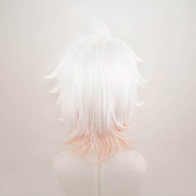 Cosplay Wig Compatible with Danganronpa Nagito Komaeda Character Wig Halloween props Suitable for role-playing Heat Resistant Stylable Multiple Bright Colors Gift for Comic Exhibition Enthusiasts Holiday - Image 3