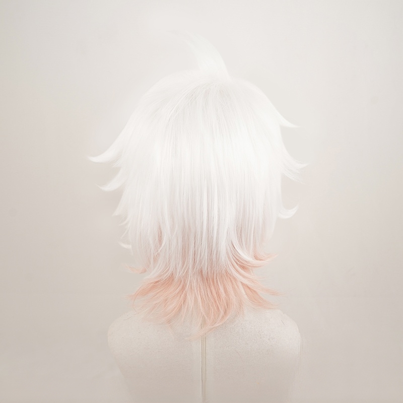 Cosplay Wig Compatible with Danganronpa Nagito Komaeda Character Wig Halloween props Suitable for role-playing Heat Resistant Stylable Multiple Bright Colors Gift for Comic Exhibition Enthusiasts Holiday - Image 3