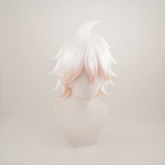 Cosplay Wig Compatible with Danganronpa Nagito Komaeda Character Wig Halloween props Suitable for role-playing Heat Resistant Stylable Multiple Bright Colors Gift for Comic Exhibition Enthusiasts Holiday - Image 2