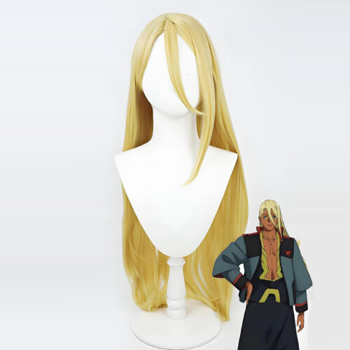 Cosplay Wig Mobile Suit Shaddiq Zenelli Character Wig Halloween props Suitable for role-playing Heat Resistant Stylable Multiple Bright Colors Gift for Comic Exhibition Enthusiasts Holiday