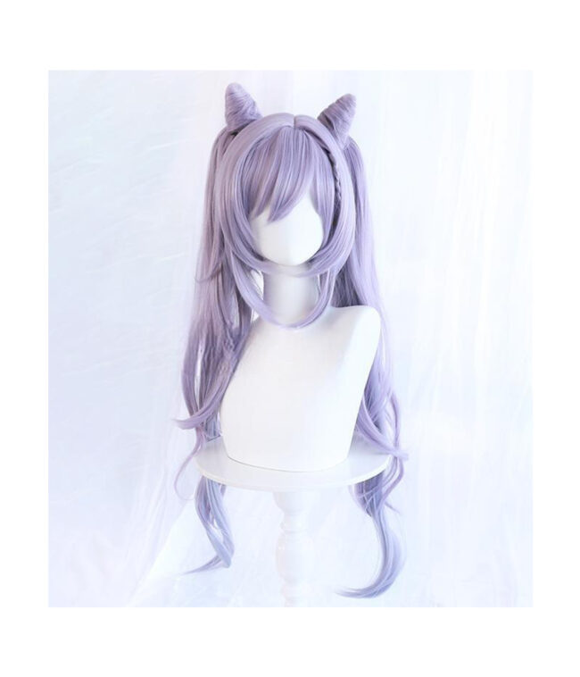 Cosplay Wig Genshin impact Keqing Character Wig Halloween props Suitable for role-playing Heat Resistant Stylable Multiple Bright Colors Gift for Comic Exhibition Enthusiasts Holiday - Image 5