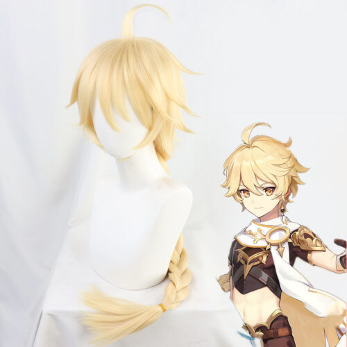 Cosplay Wig Genshin impact Aether Character Wig Halloween props Suitable for role-playing Heat Resistant Stylable Multiple Bright Colors Gift for Comic Exhibition Enthusiasts Holiday