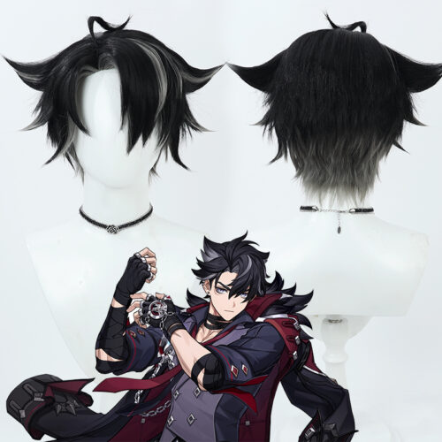Cosplay Wig Genshin impact Wriothesley Character Wig Halloween props Suitable for role-playing Heat Resistant Stylable Multiple Bright Colors Gift for Comic Exhibition Enthusiasts Holiday