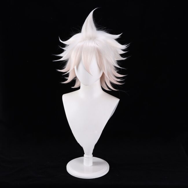 Cosplay Wig Compatible with Danganronpa Nagito Komaeda Character Wig Halloween props Suitable for role-playing Heat Resistant Stylable Multiple Bright Colors Gift for Comic Exhibition Enthusiasts Holiday - Image 2