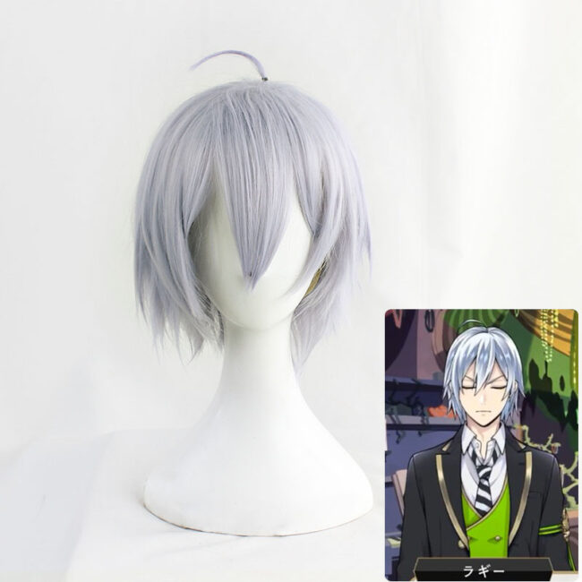Cosplay Wig Compatible with Twisted-Wonderland Silver Character Wig Suitable for role-playing Heat Resistant Stylable Multiple Bright Colors Gift for Comic Exhibition Enthusiasts Holiday