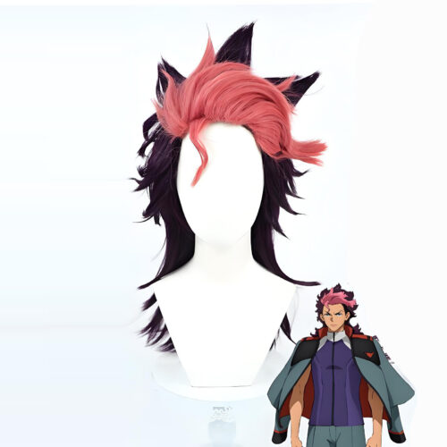 Cosplay Wig Mobile Suit Guel Jeturk Character Wig Halloween props Suitable for role-playing Heat Resistant Stylable Multiple Bright Colors Gift for Comic Exhibition Enthusiasts Holiday