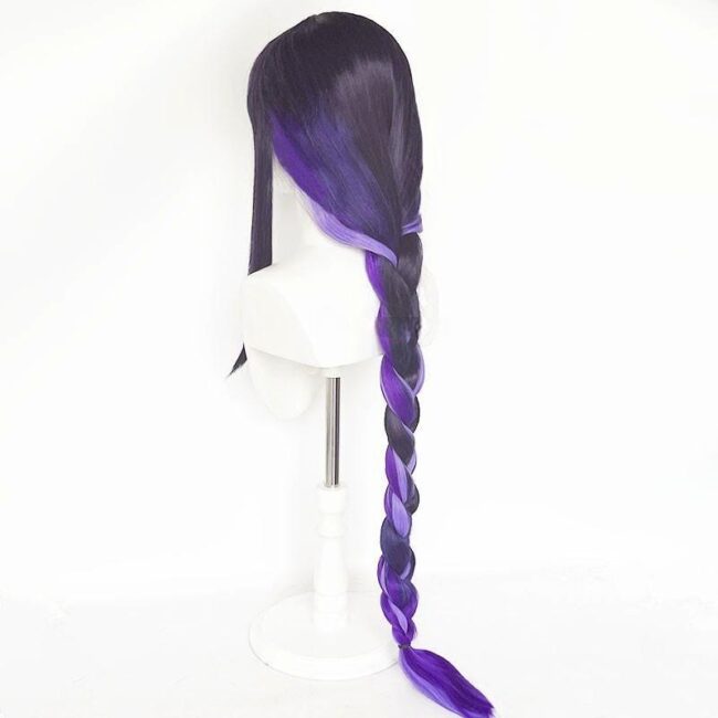 Cosplay Wig Genshin impact Raiden Ei Character Wig Halloween props Suitable for role-playing Heat Resistant Stylable Multiple Bright Colors Gift for Comic Exhibition Enthusiasts Holiday - Image 2