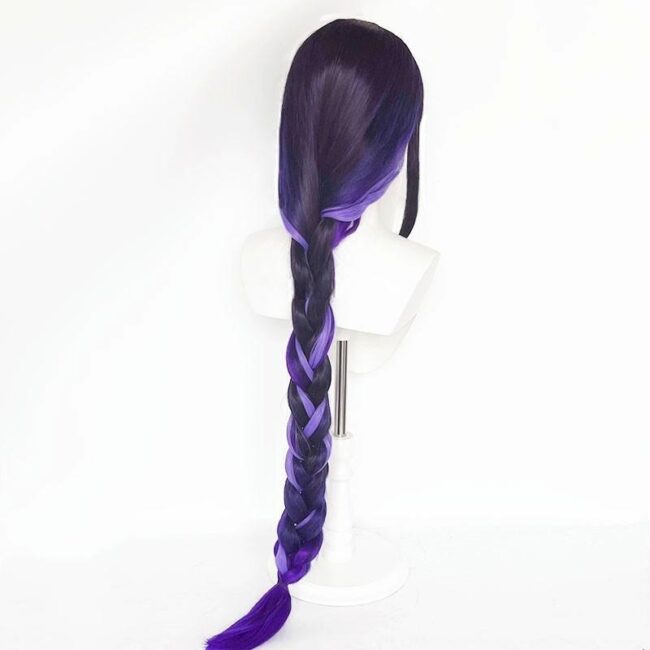 Cosplay Wig Genshin impact Raiden Ei Character Wig Halloween props Suitable for role-playing Heat Resistant Stylable Multiple Bright Colors Gift for Comic Exhibition Enthusiasts Holiday - Image 3