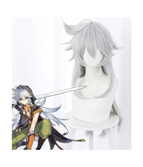 Cosplay Wig Genshin impact Razor Character Wig Halloween props Suitable for role-playing Heat Resistant Stylable Multiple Bright Colors Gift for Comic Exhibition Enthusiasts Holiday
