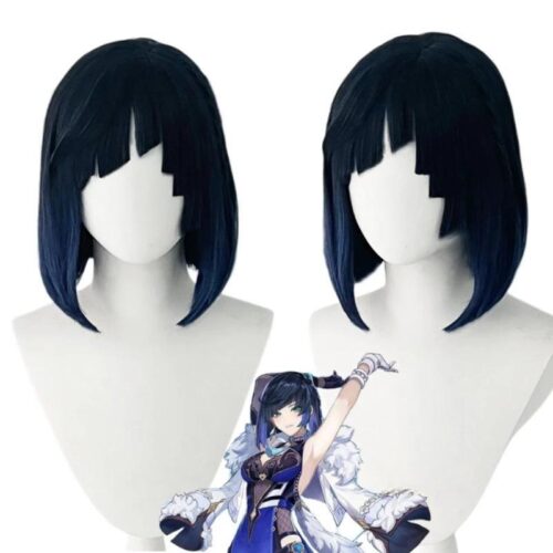Cosplay Wig Genshin impact Yelan Character Wig Halloween props Suitable for role-playing Heat Resistant Stylable Multiple Bright Colors Gift for Comic Exhibition Enthusiasts Holiday